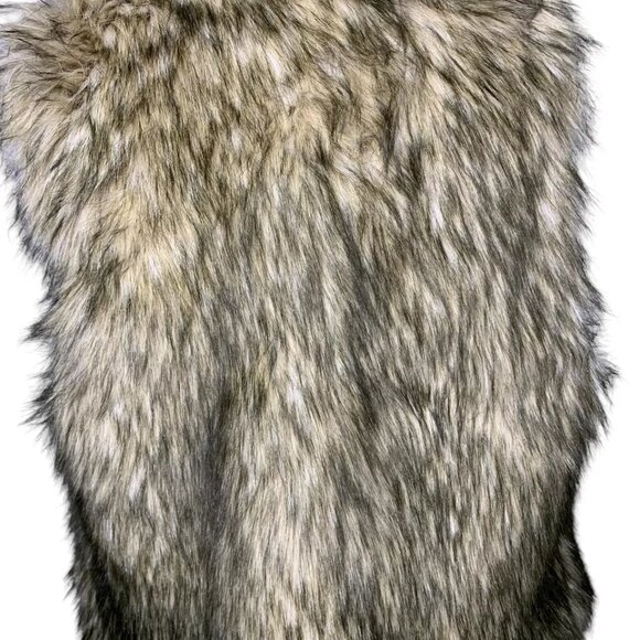 Denim & Supply by Ralph Lauren Faux Fur Vest Size Large Open Front Lined 18184 - Picture 4 of 6